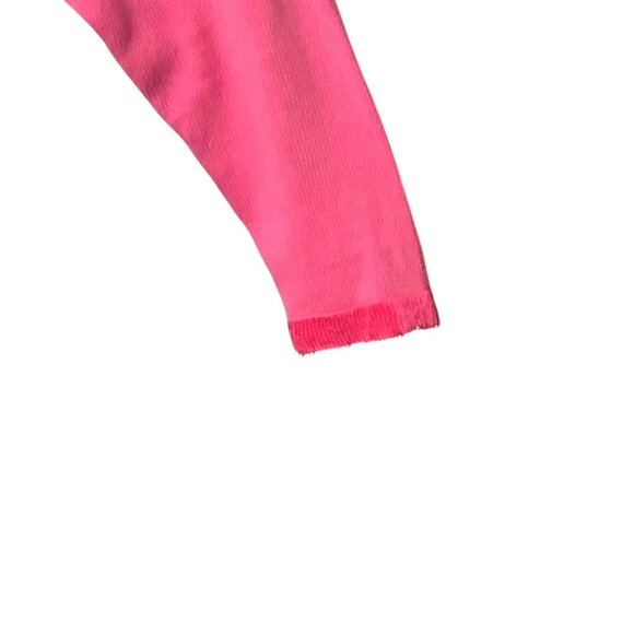 Vtg Quacker Factory Pink V-Neck Snowman Sequin Sweater Women Large Cotton Blend - Picture 5 of 8